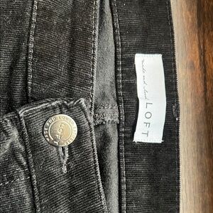 LOFT Black straight leg cords